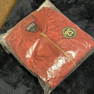 Unopened Large CRSSD festival bomber - red and gold